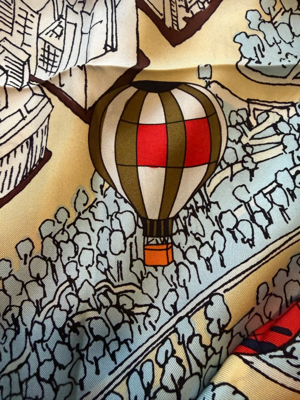 NEW Tory Burch Balloons in the Sky Silk Square Scarf - Picture 8 of 12
